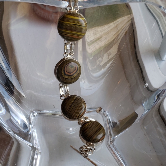 Bracelet 925 silver & gemstone, artisan handmade, - Picture 5 of 8